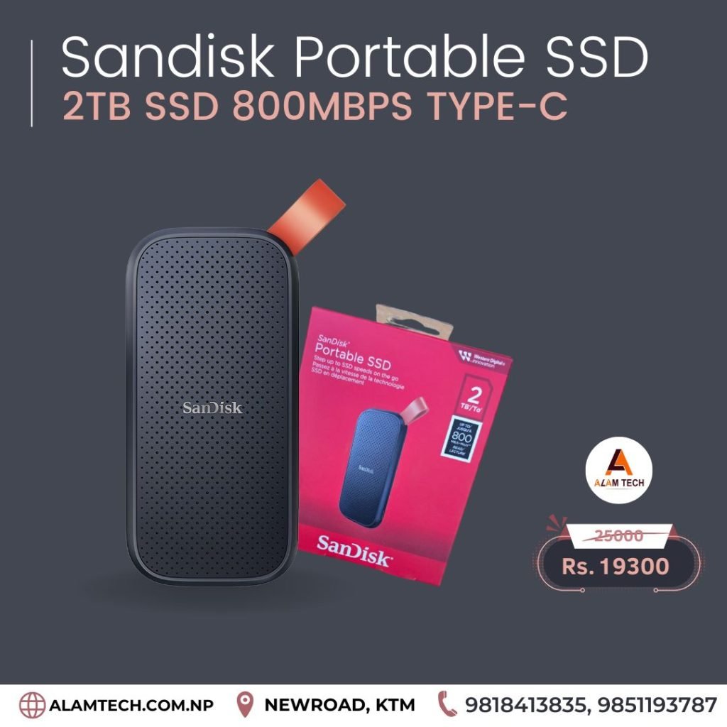 SanDisk 2TB Portable SSD 800MBPS TYPE-C Price in Nepal