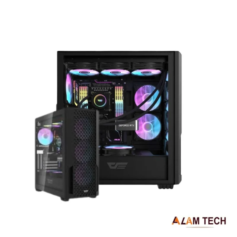 DarkFlash L280 Curved Glass Edition | High-End Gaming PC |  AMD Ryzen 9 9900X | Gigabyte X870 WiFi | DDR5 16GB 6000MHz RGB |  1TB NVMe SSD