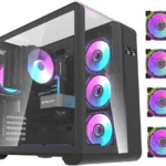 AIGO DARKFLASH ARC3 BLACK WITH 4 ARGB FAN