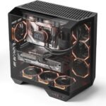 DarkFlash DY470 ATX PC Case BLACK WITH 4PC DARKFLASH DM20 LINE ARGB FAN