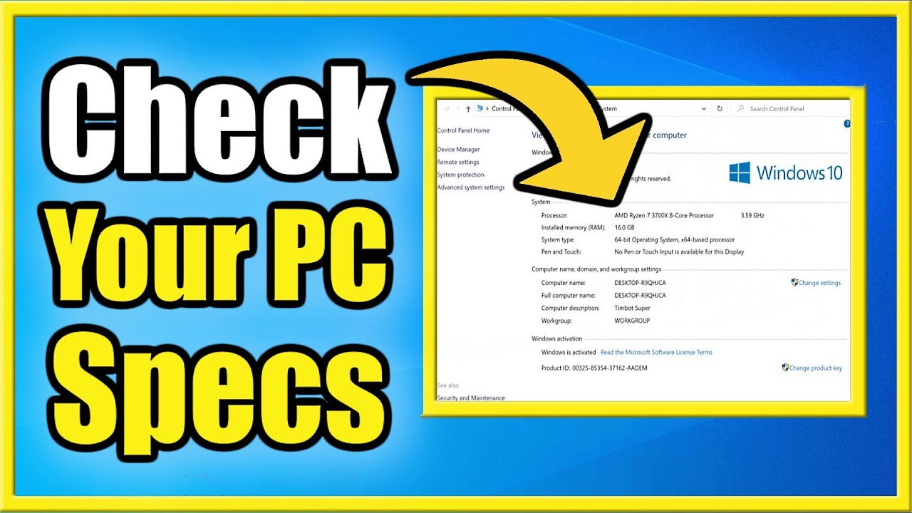 How to Check Laptop Specs