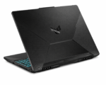 ASUS TUF Gaming A15 rear view showing lid design and cooling vents
