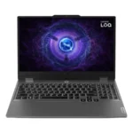 Lenovo LOQ 15 2025 15IRX10 gaming laptop in Luna Grey showing the 100% sRGB display panel, 14th Gen Intel Core i7-14700HX processor, and NVIDIA GeForce RTX 5060 8GB graphics configuration at Alam Tech Kathmandu.