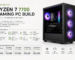 Custom Ryzen 7 7700 Gaming PC with Gigabyte B650M Gaming WiFi motherboard, DDR5 memory, configurable RTX graphics cards and Ant Esports CV200 case, available from Alam Tech in Nepal.